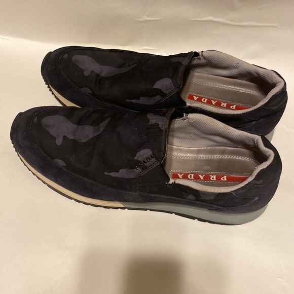 PRADA 3S 6094 MENS CAMO PRINT SHOES SIZE 38 - Picture 1 of 16